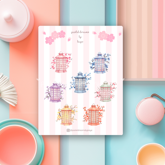 Sakura Lantern Series: Sticker Sheet