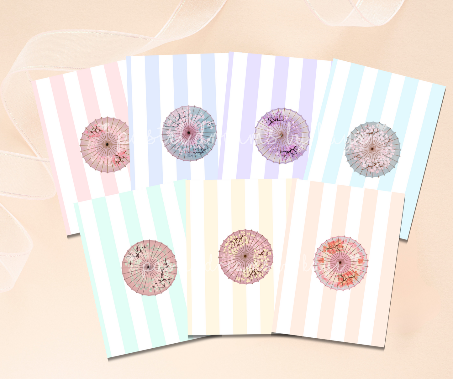 Sakura Wagasa Series: Greeting Card