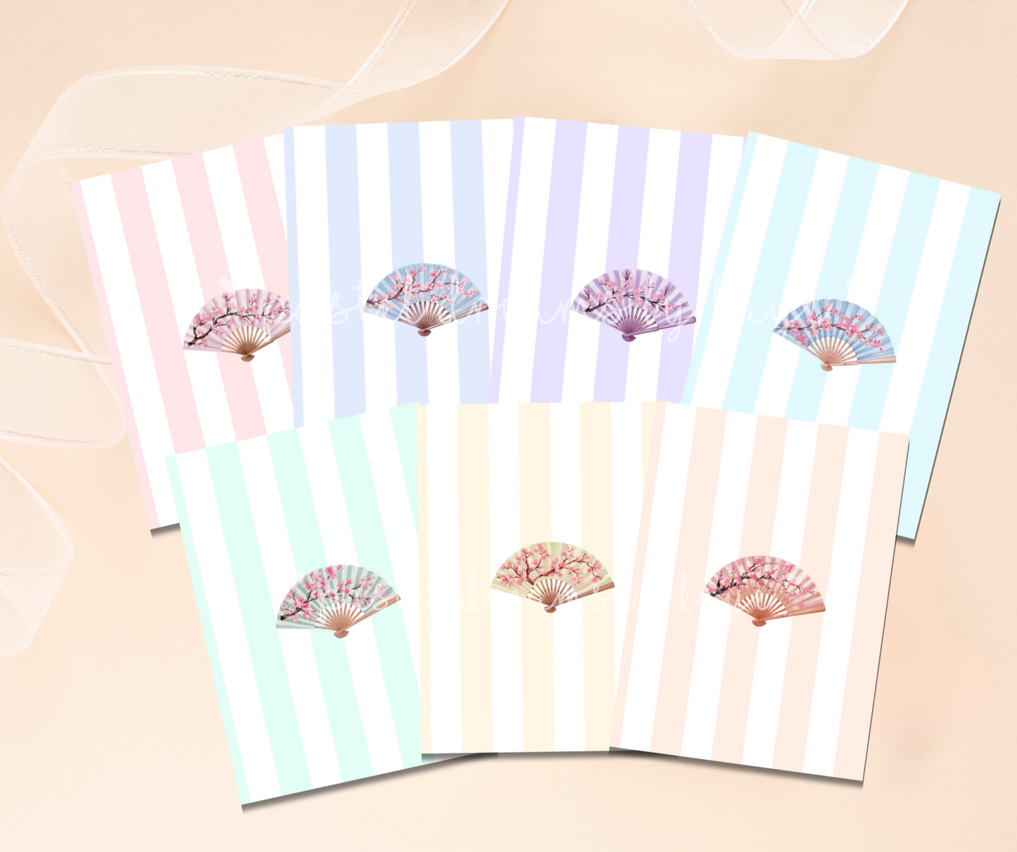 Sakura Sensu Fan Series: Greeting Card