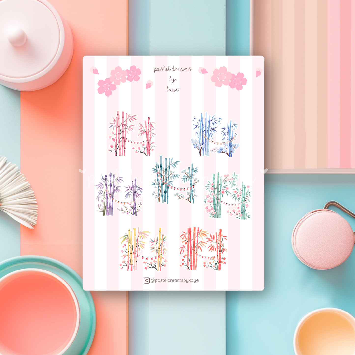 Sakura Bamboo Series: Sticker Sheet