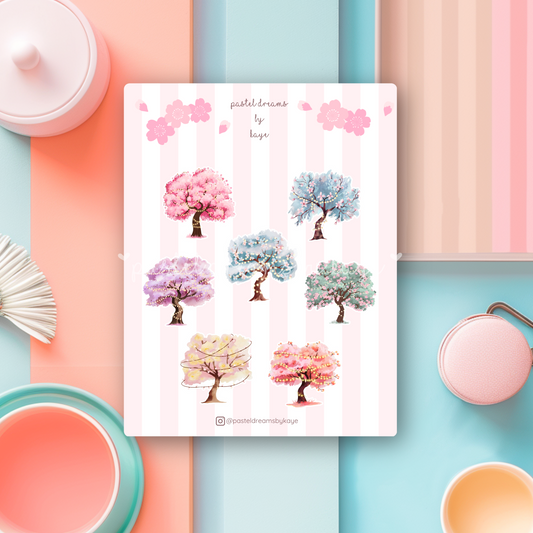 Sakura Tree String Lights Series: Sticker Sheet