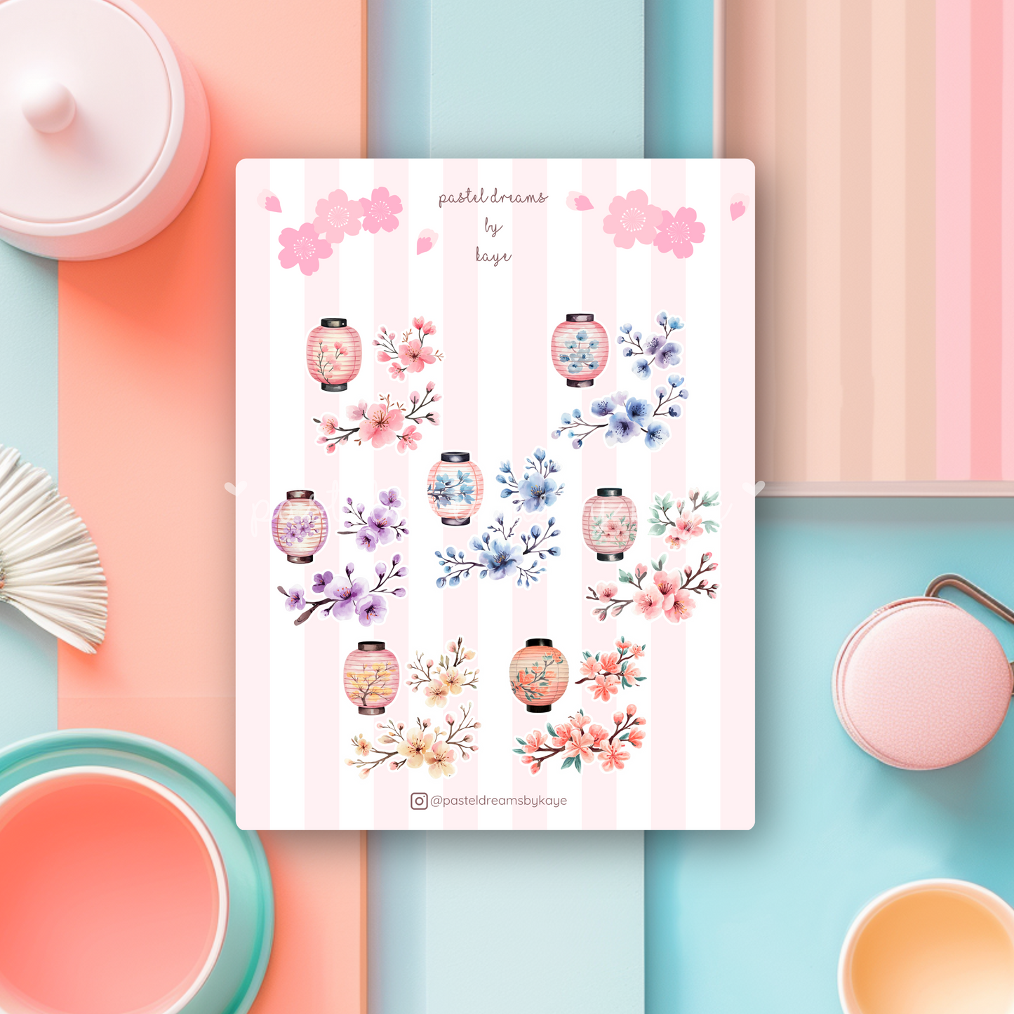 Sakura Paper Lantern Series: Sticker Sheet